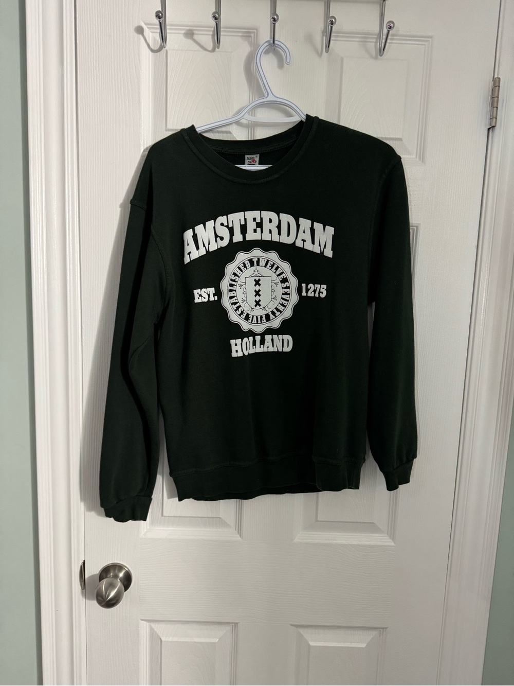 Amsterdam Graphic Crewneck Sweatshirt - Dark Green